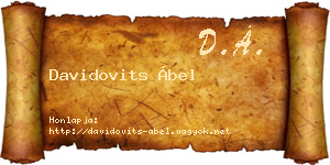 Davidovits Ábel névjegykártya